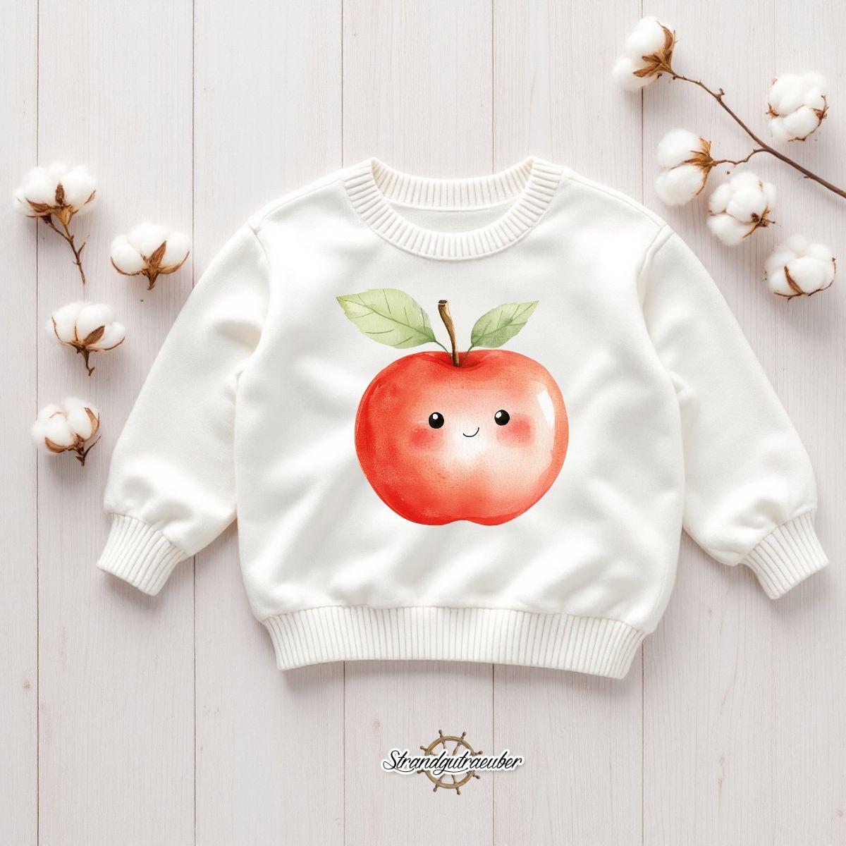 Buegelbild fröhlicher Apfel